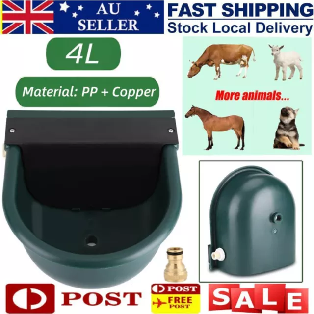 4L Automatic Stock Water Trough Sheep Chicken Dog Horse Cow Auto Fill Drink Bowl