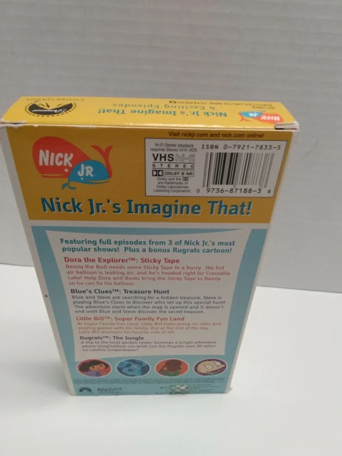 NICK JR.'S IMAGINE That VHS Nickelodeon Nick Jr. Little Bill Blues ...