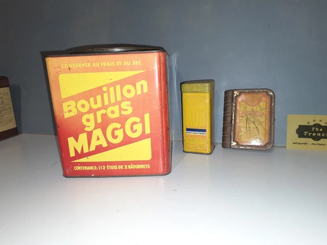 Ancienne petite Boite vide en métal LA POULE AU