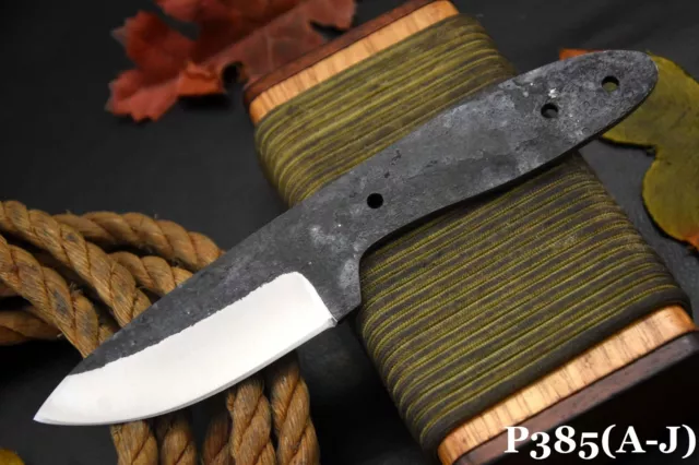 Custom Hammered Spring Steel 5160 Blank Blade Hunting Knife,No Damascus (P385-E)