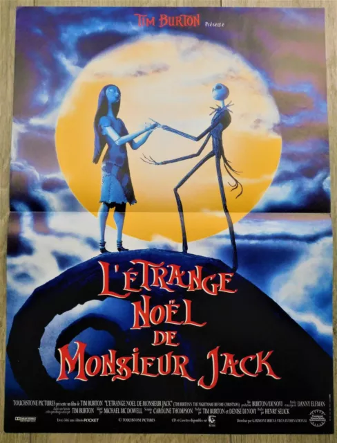 L'ETRANGE NOEL DE MONSIEUR JACK Affiche Cinéma 53x40 Movie Poster TIM  BURTON
