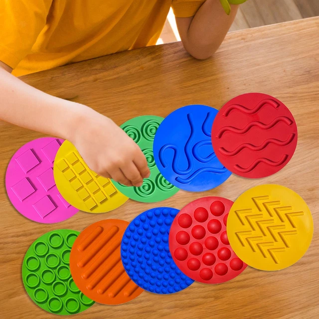 MagiDeal 10 pièces cercles sensoriels tapis sensoriels en Silicone petits jouets sensoriels disques sensoriels tapis tampons sensoriels pour jeu activité MagiDeal 10 pièces cercles sensoriels tapis sensoriels en Silicone petits jouets sensoriels disques sensoriels tapis tampons sensoriels pour jeu activité