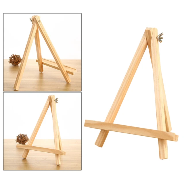 Pantalla Mini Caballetes Pintura Triángulo Pequeño Portatarjetas de Madera Foto Niño