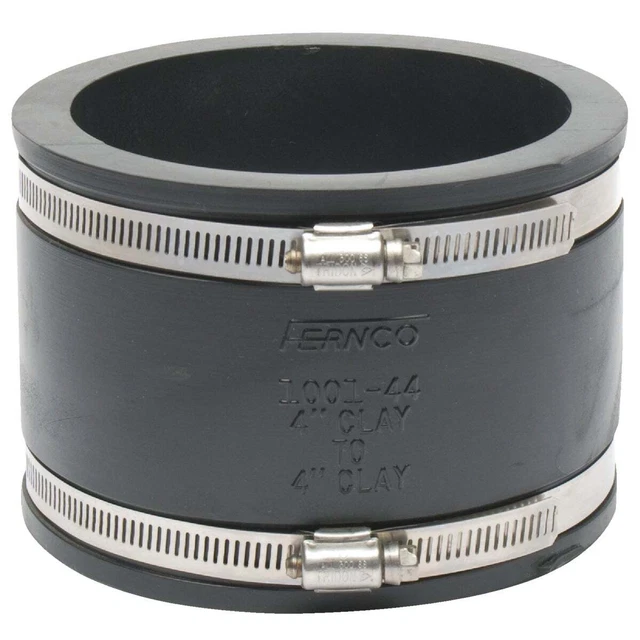 Fernco 4 In. Clay to Clay PVC Coupling P1001-44 Pack of 20 Fernco P1001-44