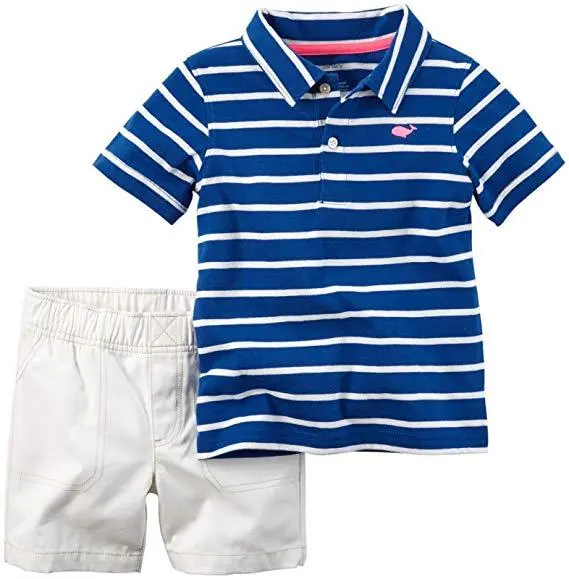 Carter's Baby Boys' 2 Pc Playwear Short Sleeve Polo Shirt Sets (Buy 2 - $3 off)