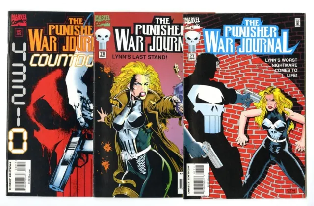 Punisher War Journal (1988) #77,78,80 Avg F/Vf Marvel Comics