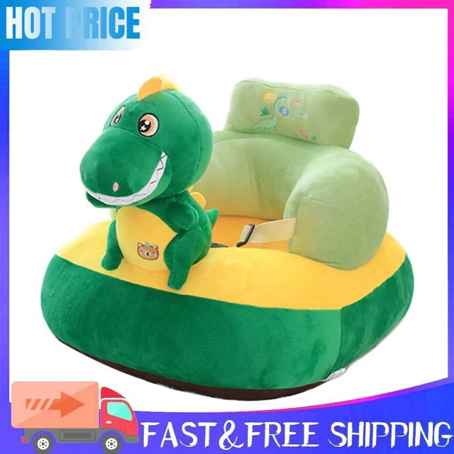 Baby Sofa Cover Soft Washable Sit Seat Chairs No Filler Cradle (Dinosaur)