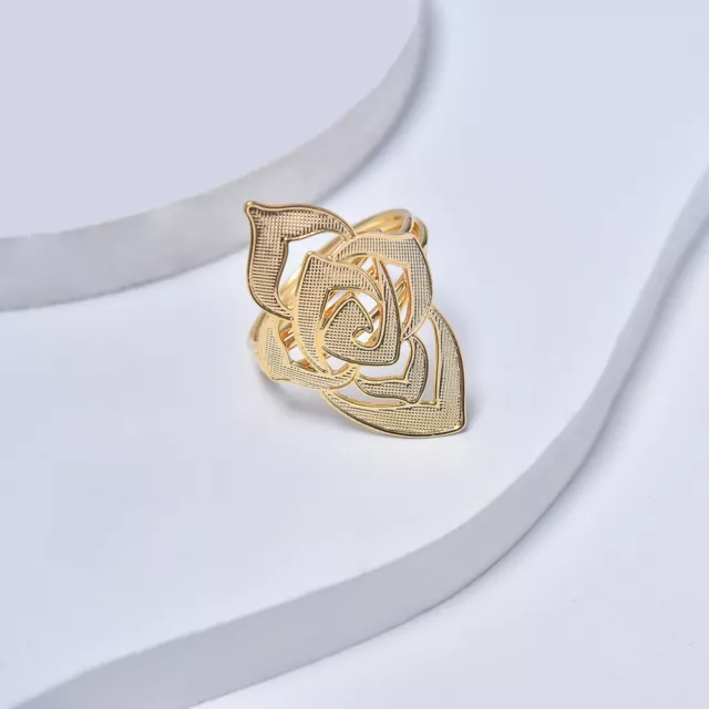 Yellow Gold Filled Rose Ring for Women, Fashion Jewelry for Ladies