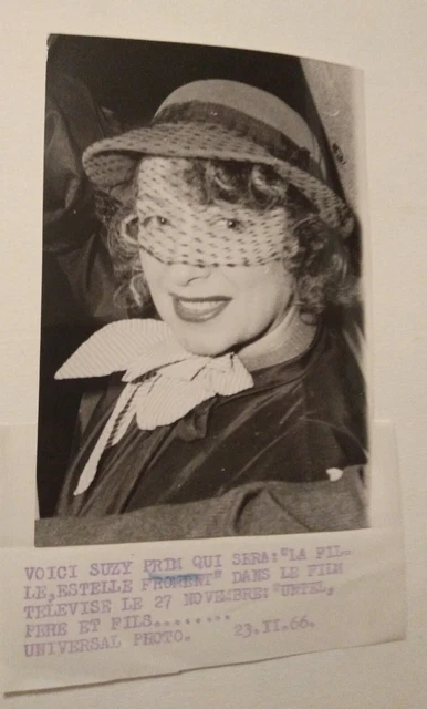 PHOTO DE PRESSE Ancienne Argentique Actrice Suzy Prim 1966 Feuillade