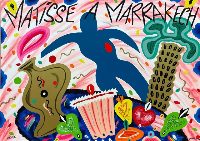 Matisse in Marrakech, Bruno Donzelli 50x70 screen printing travel idea gift pop art