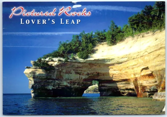 Postcard - Lover's Leap, Pictured Rocks - Munising, Michigan