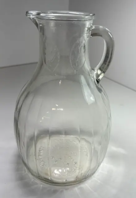 Vintage White House Vinegar Glass Pitcher Jug