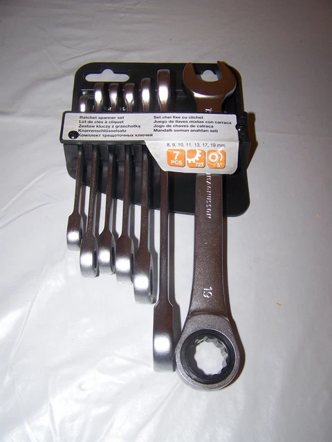 Jeu de 10 clés mixtes à cliquet reversible GEARplus® 10 pcs à prix mini - KS TOOLS Réf.503.4620