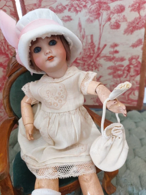 Sac Cuir + journal 1930 Gl Gautier Languereau pour poupée Bleuette