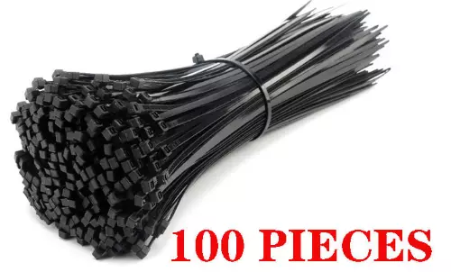 1000 Pack 3Mm X 150 Mm Black Nylon Cable Ties /Zip Ties Fastening Cables & Wires