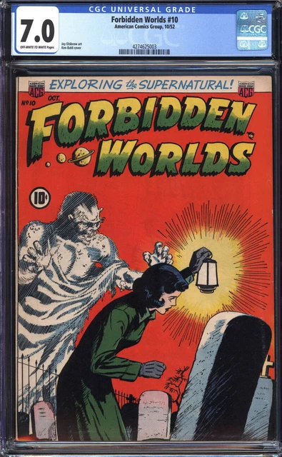 Forbidden Worlds #10 Cgc 7.0 Ow/Wh Pages // American Comics Group 1952