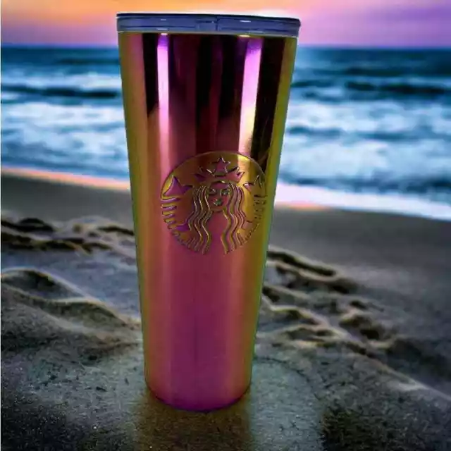 Starbucks Rainbow Iridescent Stainless Steel Insulated Cold Cup - Venti 24oz