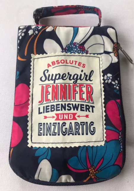 H&H - Personalisierte Einkaufstasche "Top-Lady" Supergirl mit Namen JENNIFER