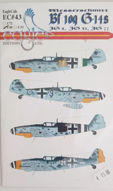 1/48 Eaglecals EC#43 "Messerschmitt BF109 G14 s"