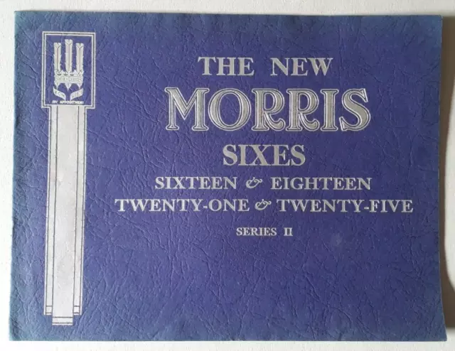 Morris Sixes Series II Brochure 1935 - 16 18 21 25  Prestige Large Format