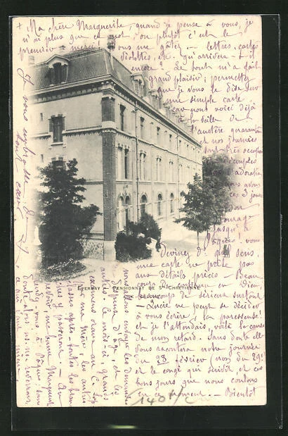 CPA Epernay, Pensionnat de Sainte-Chretienne 1905