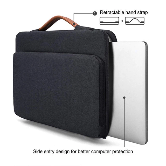 Double-Layer Laptop Case Handbag Carry Sleeve Bag MacBook Air Pro 13" 14"  inch