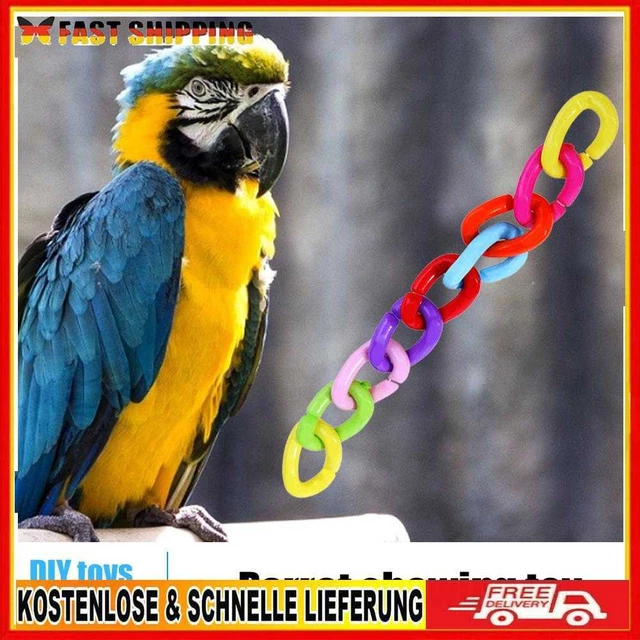 Ruluti 100 Stück Kunststoff-C-Clips Haken, Vogelkette, Regenbogenglieder, DIY Pa