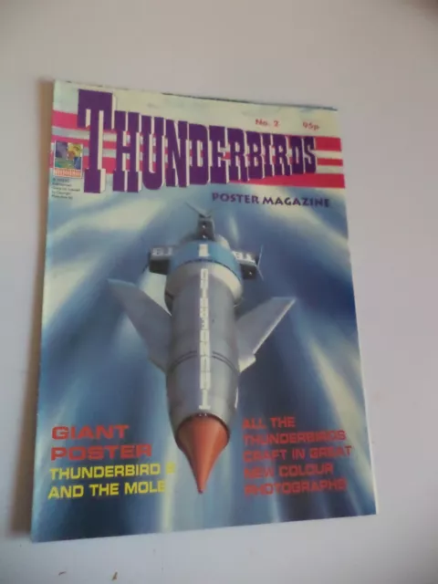 THUNDERBIRDS POSTER MAGAZINE NO 2 Comic  1992 OLD VINTAGE MAGAZINE