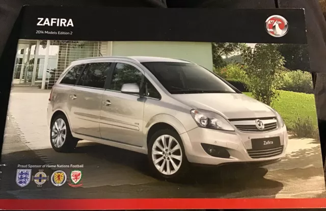 VAUXHALL ZAFIRA 2014 MODELS BROCHURE EDITION No2 VM1310839 [UK] January 2014