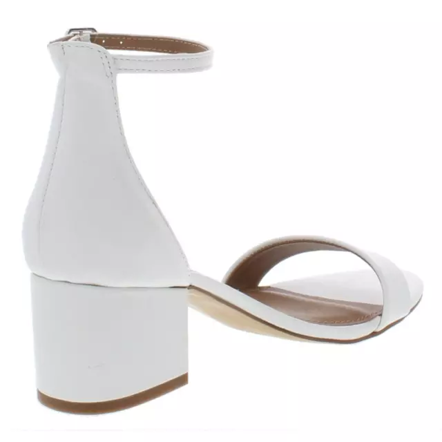 STEVE MADDEN WOMENS Irenee White Dress Sandals Shoes 5.5 Medium (B,M ...