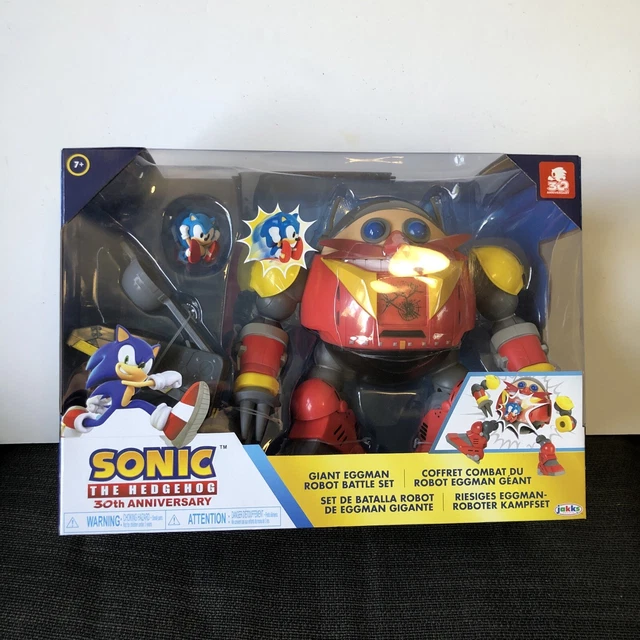 SONIC THE HEDGEHOG GIANT EGGMAN ROBOT BATTLE SET 30TH ANNIVERSARY PLAYSET 2021 e