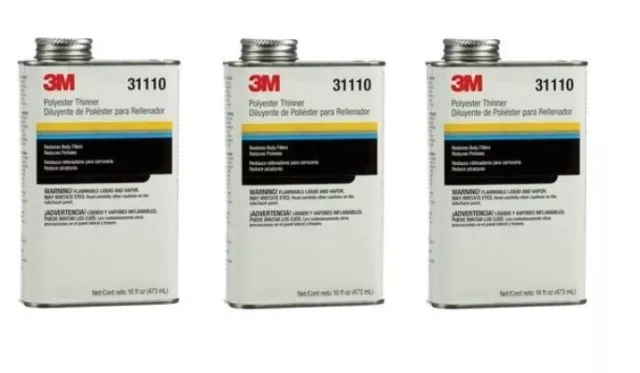 3M 31110 Auto Body Filler Polyester Thinner (3 Pints)