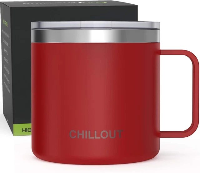 Stainless Steel 16oz Vacuum Insulated Coffee Mug Handle Keeps Beverages Hot Cold