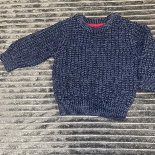 Baby Boys Dark Blue Next Jumper Age 3-6 Months