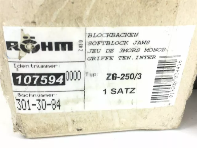 RÖHM Zg-250/3 Blockbacken 1075940000 2