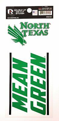 North Texas Mean Green 2Pack Decal Slogan Sticker Auto Home Emblem University of