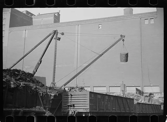 Loading scrap iron St. Louis Missouri 1930s Historic Old Photo 1