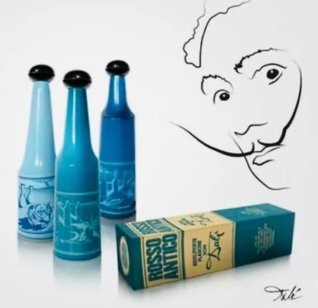 Bottles Publicity Measures Buton Red Antique Drawing Dali New with Box