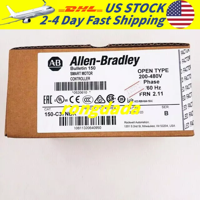 New Factory Sealed Allen-Bradley 150-C37NBR SMC-3 Smart Motor Controller