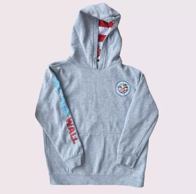 Vans x Where's Waldo BOYS SZ Hoodie Cement Heather “Off The Wall” BOYS SZ XL NEW