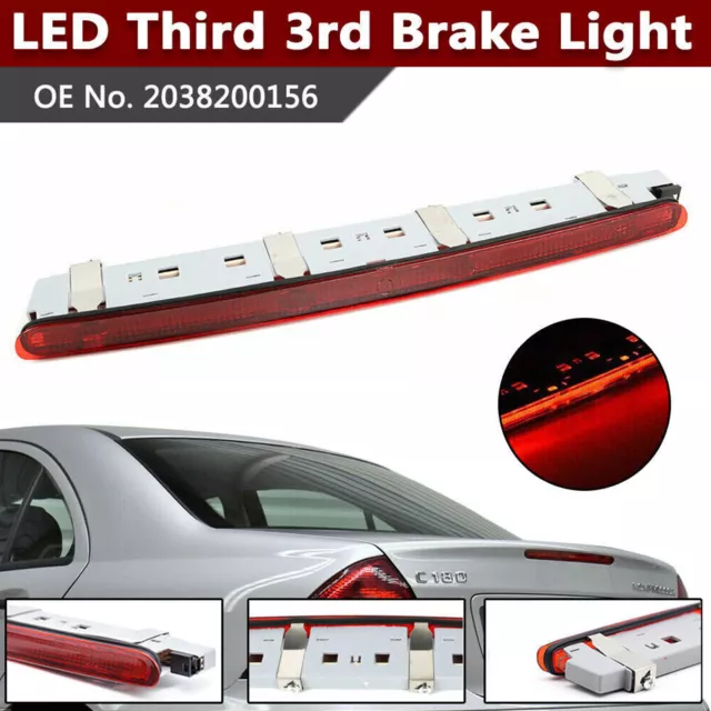 Für Benz C-Klasse W203 2000-2007 LED Dritte 3. Bremsleuchte Bremslicht Rot XY