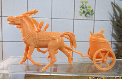 Figurini ATLANTIC Cavallo per Biga Greca 1:32 Toy Soldiers Vintage /CI/ 