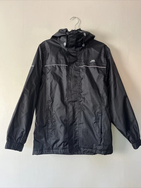 Cappotto antipioggia nero bambini Trespass età 9-10