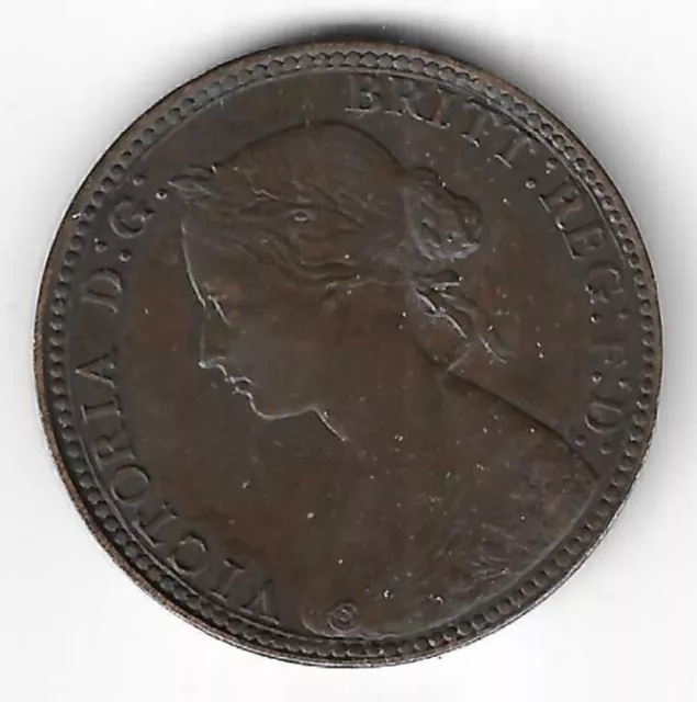 Queen Victoria Bun Head Half Penny 1/2d 1860 Victorian British Coin