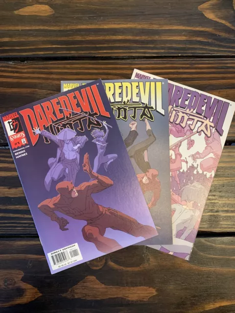 Marvel Comic Lot: Daredevil Ninja #1 2 3 Complete Set - Gemini Mailer - Bendis