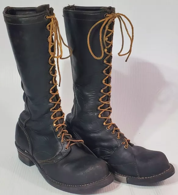 VINTAGE WESCO VOLTFOE Lineman Leather Climbing Boots Size US 11 1/2 D ...