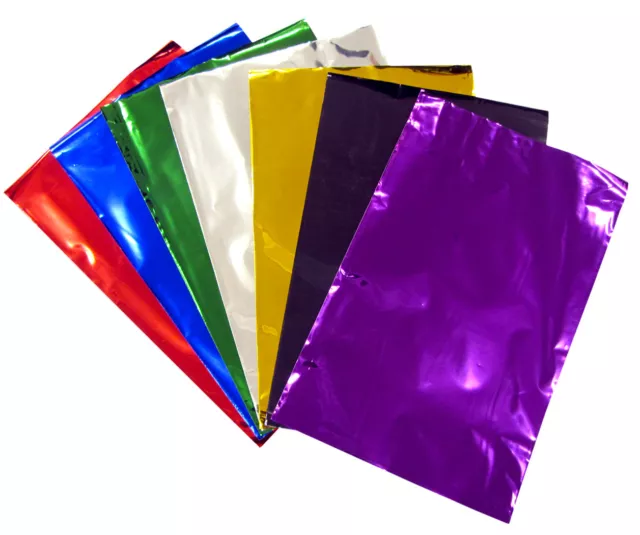Metallic Colored Foil Mailing Bags 10 x 14" 250 x 350mm Portrait Gift Envelopes