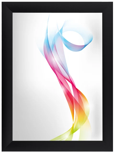 Cadre Photo FRAMO En Bois Blanc Brillant - Largeur 69 Cm, Hauteur Ajustable 10 à 150 Cm