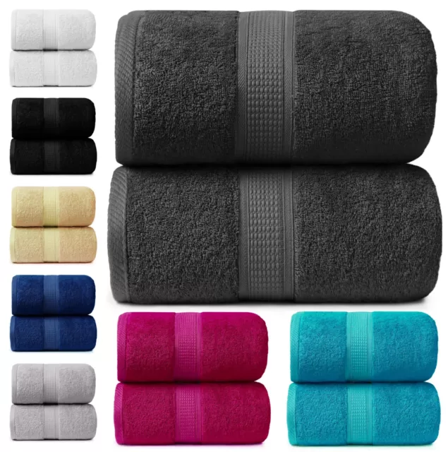 Luxury Towels Jumbo Bath Sheets Large 100x200cm XXL Soft Egyptian Cotton 600-GSM