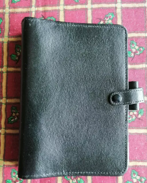 Vintage Filofax Kingston Personal organiser black leather. Unused, No Inserts.